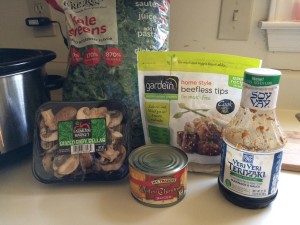 Crock Pot Vegetarian Beef Stir Fry items