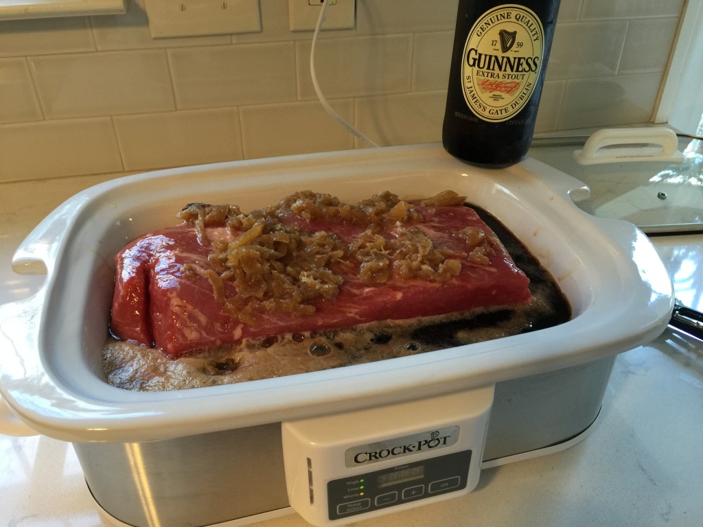 Crock Pot Corned Beef with Guinness Dinner Is A Crock